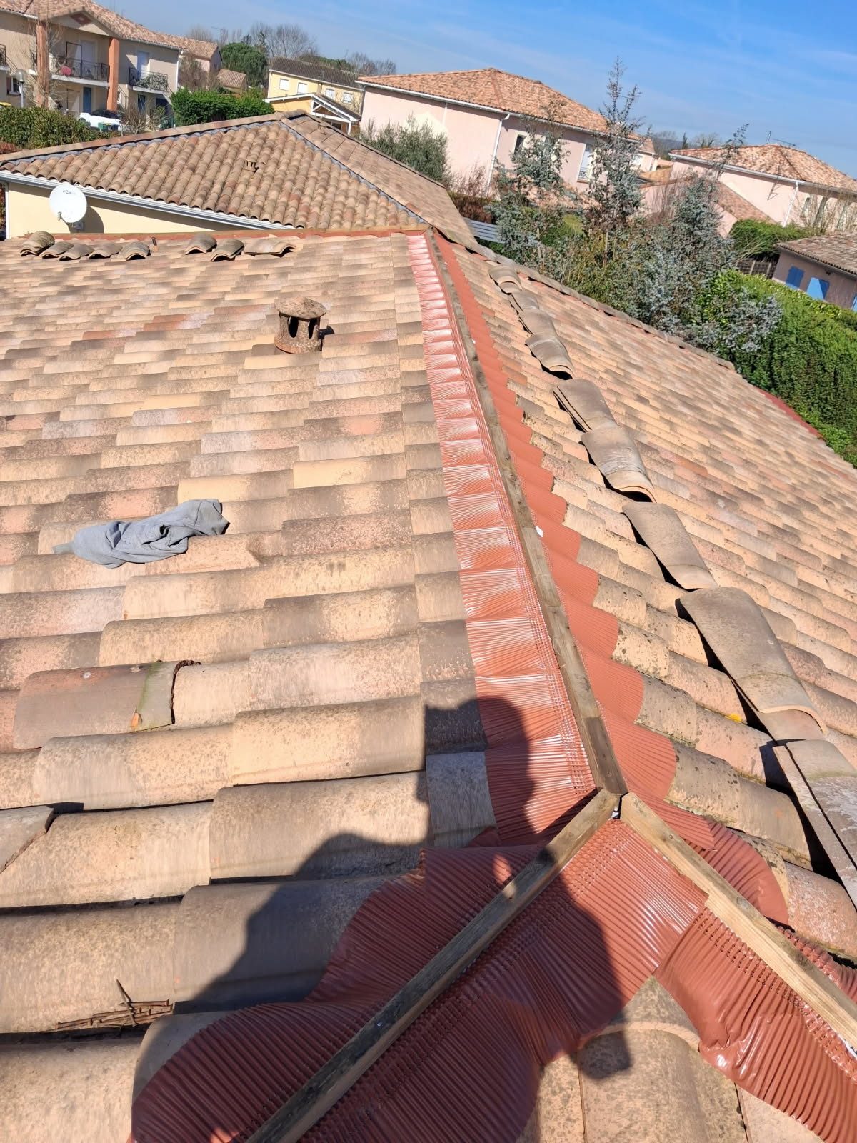 Travaux de toiture, couverture neuve